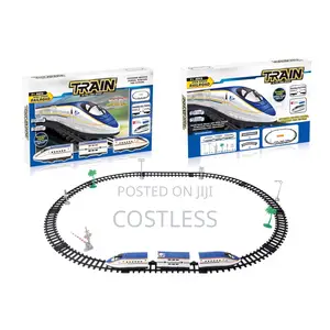 Children Electronic Railway Express Train Set With Station