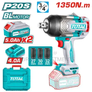 Total 20v Cordless Impact Wrench 1350nm 3/4”