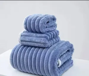 3in1 Absorbent Microfiber Velvet Coral Fleece Towel