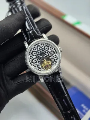 Hanboro Round Dial Automatic Leather Watch