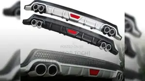 Universal Back Bumper Spoiler Double Exhaust Padded