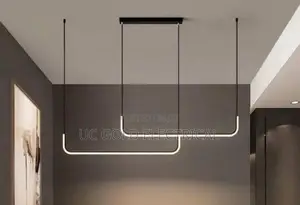 Modern Led Strip Chandelier Light Restaurant Kitchen Decor