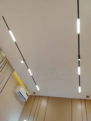 Pop Ceiling Design With Track Lights