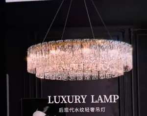 Modern Creative Water Ripple Glass Pendant Light Luxurious