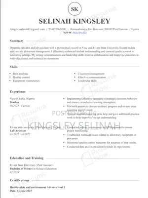 Teaching CV