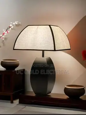 Medieval Vintage Table Lamp Retro Fabric Desk Lamp Soft