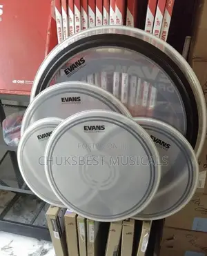 Evans White Drum Heads of 5pc Set