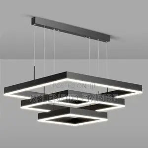 600mm 3 Square Luxury Chandelier Light