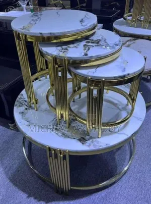 Three in One Center Table High Qualitydesign With Marble Top