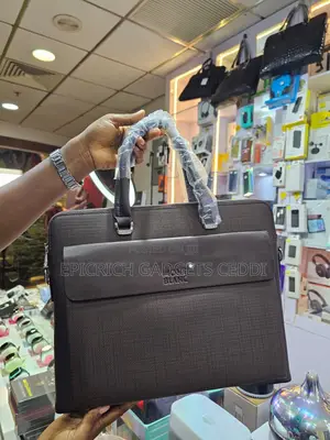 Mont Blanc Leather Laptop Bag