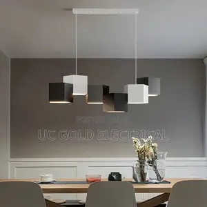 Modern Rectangular Chandelier Simple Lustre White Chandelier