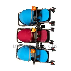 Unique Detachable Triplets Stroller -Multi