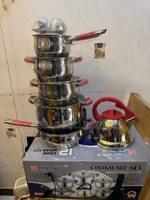 12pc Quality Stainless Steel Cookware Set Pot