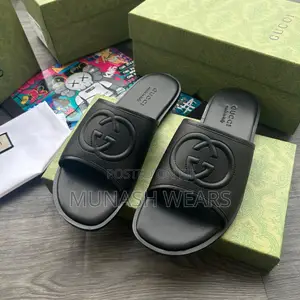 Gucci Signature Leather Slipers