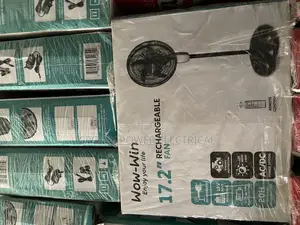 Wow Win 17.2” Rechargeable Fan With Solar Panel