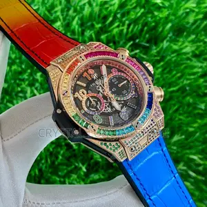 Hublot Quality Men Genuine Leather Wristwatch