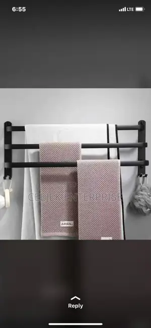 Luxury Black Towel Rack