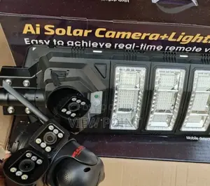 Solar Street Light With 3lens Cctv Surveillance Camera 8mp