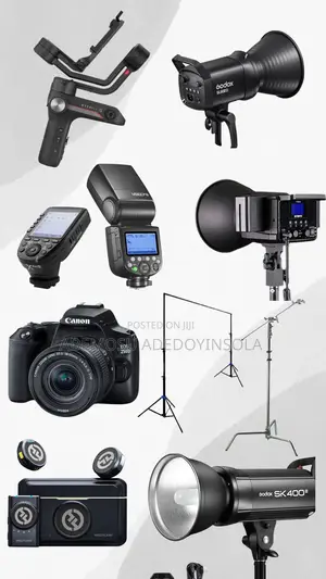 Rent Studio Equipment : Lights, Gimbal, Camera, Mics