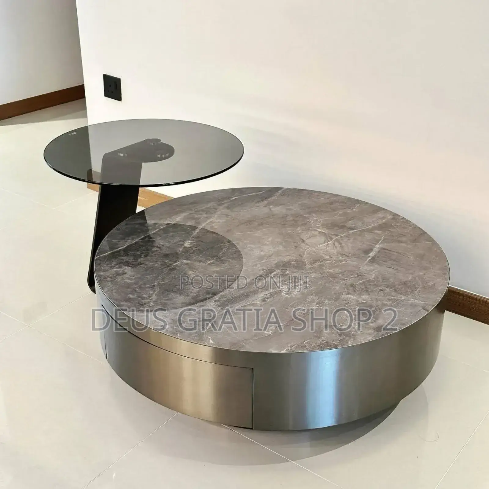 Extendable Marble Centre Table