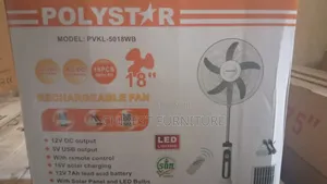 Brand New Polystar 18inches Rechargeable Stand Fan.