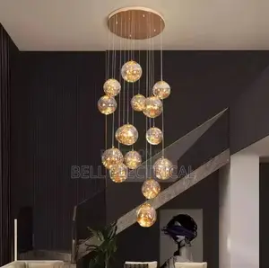 15 Drops Modern Glass Ball Led Pendant Lights