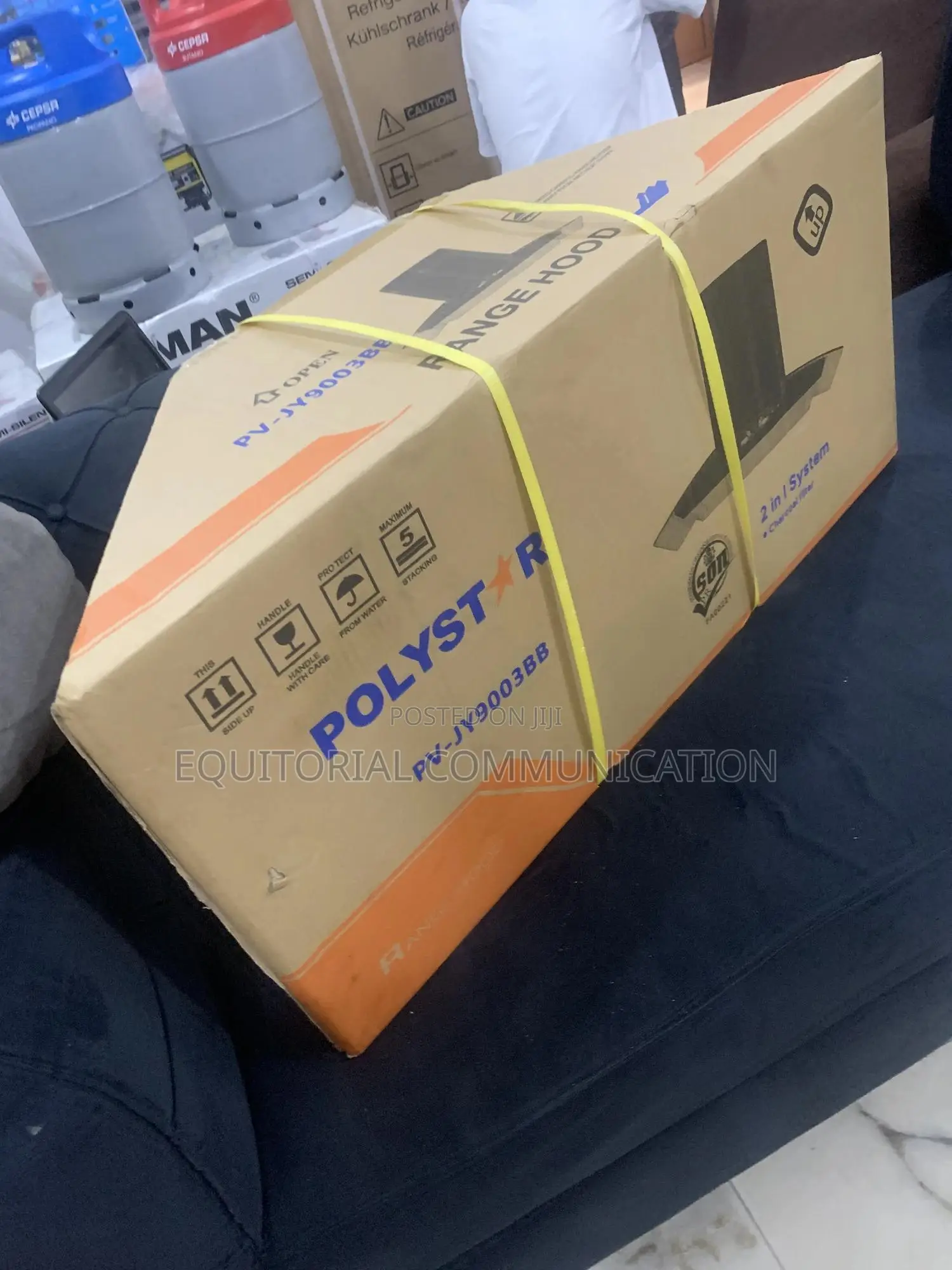 Polystar 90cm Tempered Glass Range Hood With Led Light
