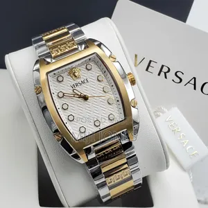 Versace Inspired Men's Watch - Stainless Steel Square Dial"