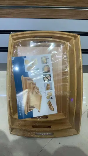 3 in 1 Bamboo Tray Wooden Restaurant Tray