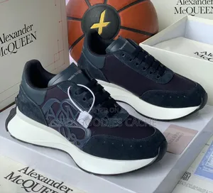 Alexander McQueen Trimmed Shell Lace-Up Sneakers