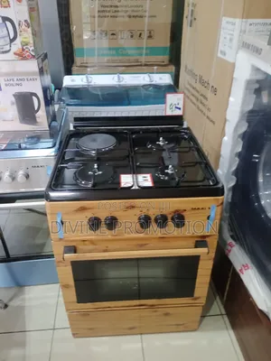 Maxi 3+1(Electric) Burner, 60*60cm, Wooden Color.