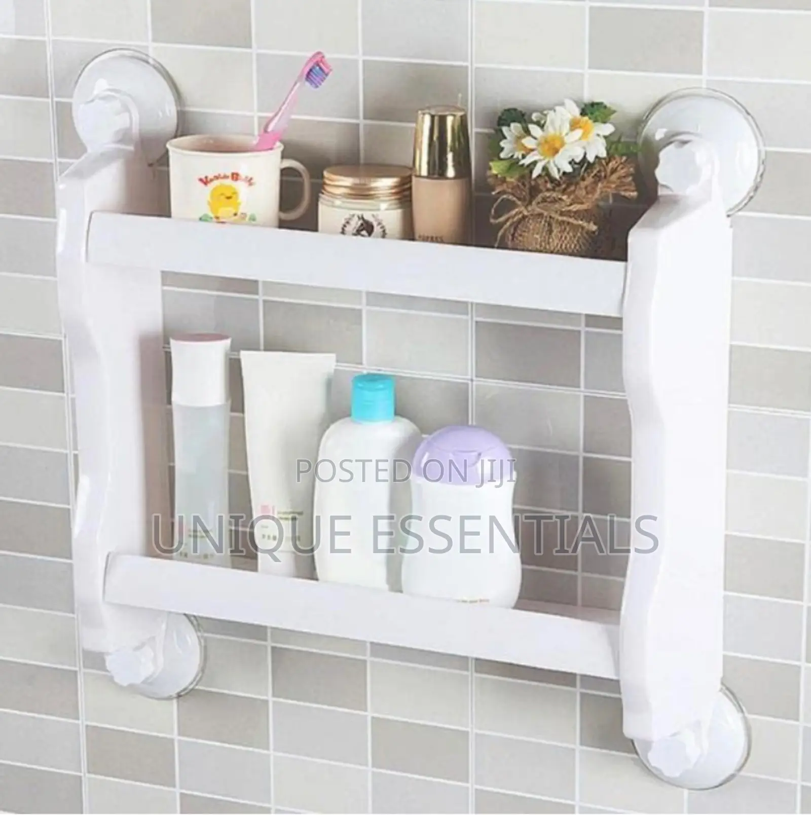 Double Layer Storage Rack With Drawer - Magic Suction
