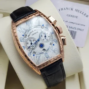 Franck Muller Inspired Mens Leather Watch