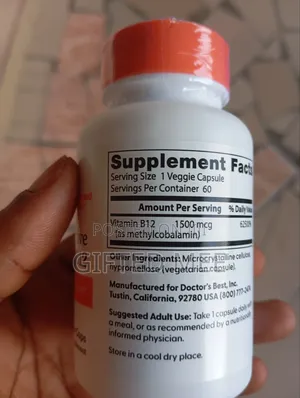 Fully Active B12, 1500mcg, 60 Capsules.