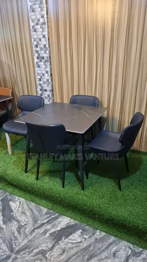 Luxurious Marble Dinning Set With Four Chairs