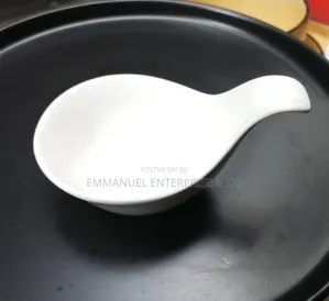 White Porcelain Sauce/Spoon