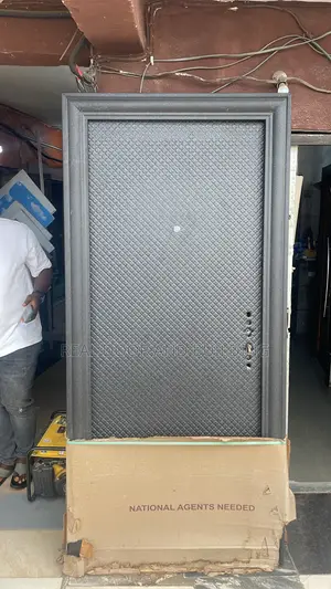 Black 3ft X7ft Security Steel Rooms Door. (Gak17)