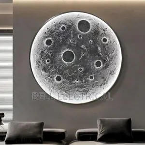 1000mm Decor Wall Lamp 3d Dimensional Relief Crater Moon
