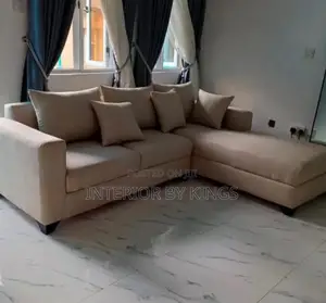L-Shaped Fabric Sofa Can Be Made in Colors of Your Choice