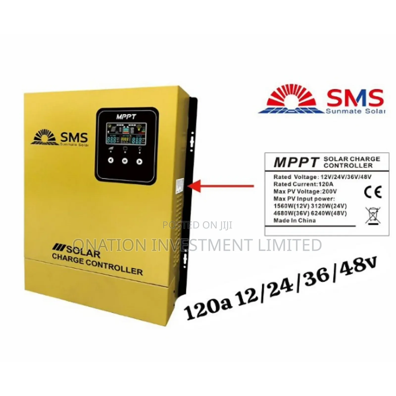 120a SMS MPPT Solar Charge Controller