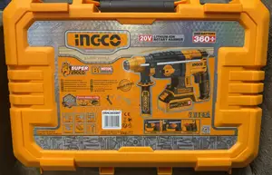 Ingco Lithium-Ion 2xbattery Rotary Hammer Drill 26mm Chuck