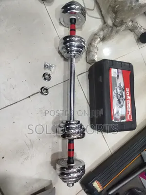 30kg Chrome Dumbbells With Extra Bar