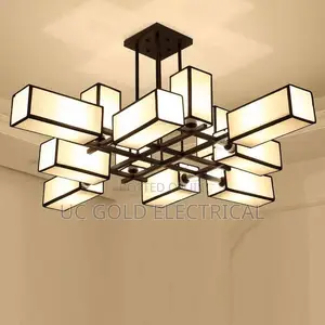 New Chinese Golden Hardware Living Room Led Chandelier