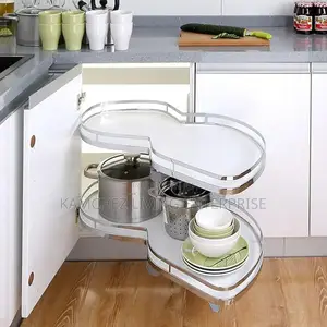 2-tier Blind Corner Pullout Tray For 900–1000mm Cabinet