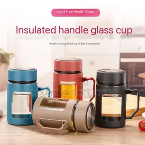 500ml Insulated Handle Glass Cup /Souvenir/Gift