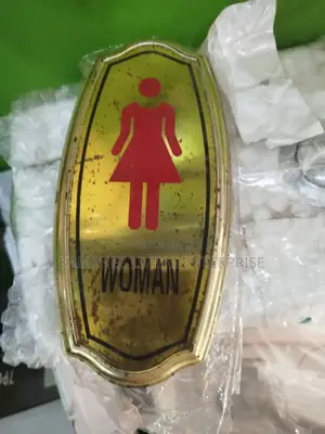 Elegant Unisex Wc Toilet Door Sign – Abs Plastic