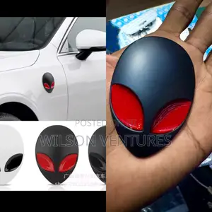 Car 3d Metal Alien Styling Sticker Logo Badge