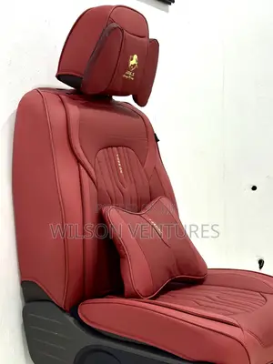 Universal Wine Color 5 Seater Leather Car Seat Cover