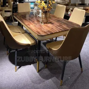 High Quality and Imported Marble Top Dining Table by 6 Chair