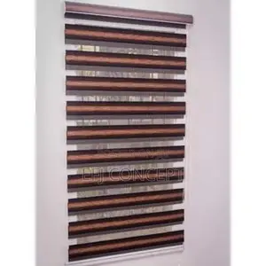 Brown and Black Stripes Color Pattern Window Blind